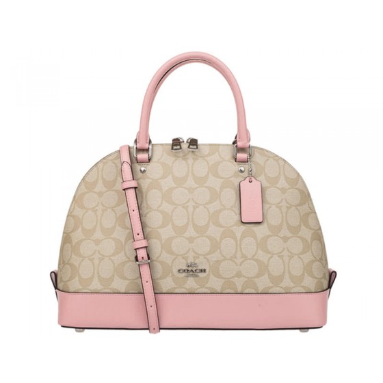 Coach Signature Sierra Satchel Crossbody Bag Pink