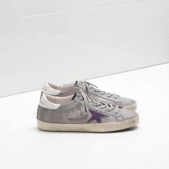 Golden Goose Superstar Sneakers G30WS590.B11 Calf Suede Lightly Coated glitter