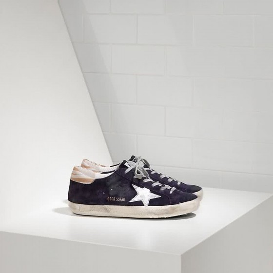 Golden Goose Sneakers Super Star IN Camoscio E Stella IN Pelle Laminata grape purple suede