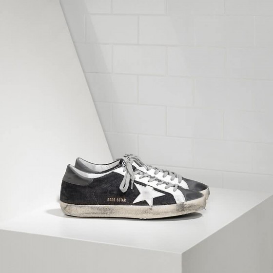 Golden Goose Sneakers Super Star IN Pelle E Stella IN Pelle black denim grey