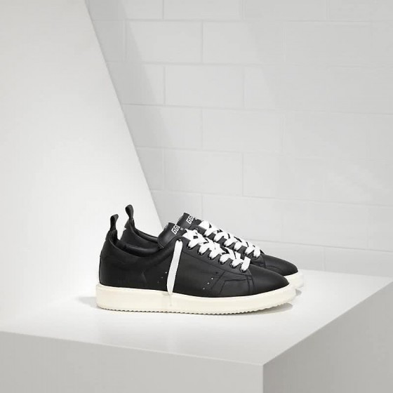 Golden Goose Sneakers Starter IN Pelle DI Vitello black white sole