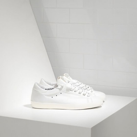 Golden Goose Sneakers Super Star in Pelle e Stella Neon fluorescente Neon