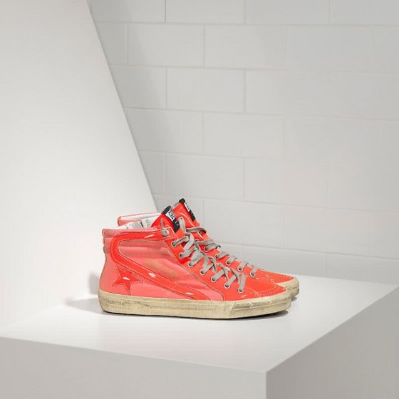 Golden Goose Sneakers Archive Slide in canvas di Cotone e Stella in Pelle