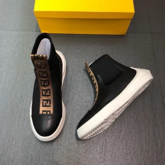 Fendi Boots Black Upper White Sole Men