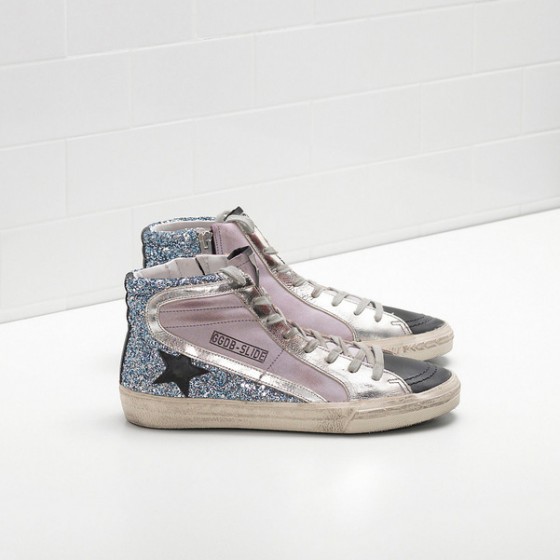 Golden Goose Slide Sneakers G30WS595.P9 grey black pink