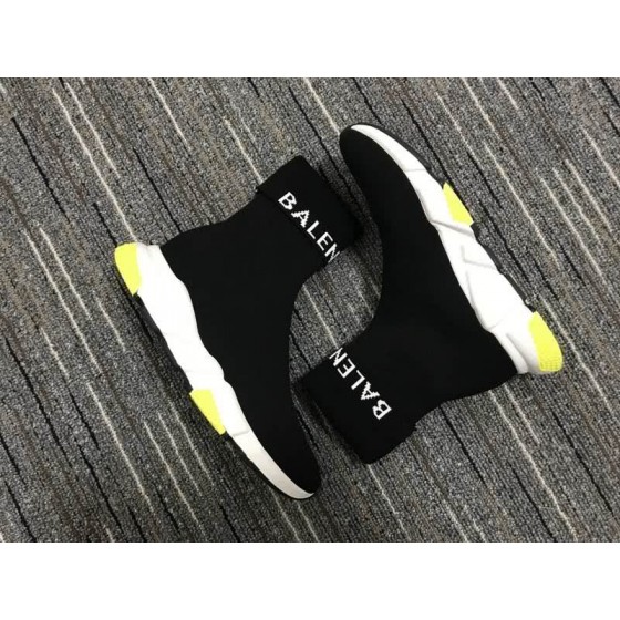 Balenciaga Stretch Mesh High Top Speed Black White pattern