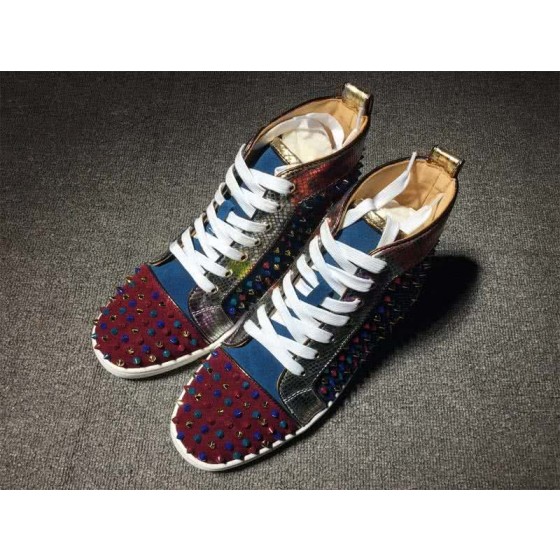Christian Louboutin Louis Spikes Men/Women Blue/Dark Red