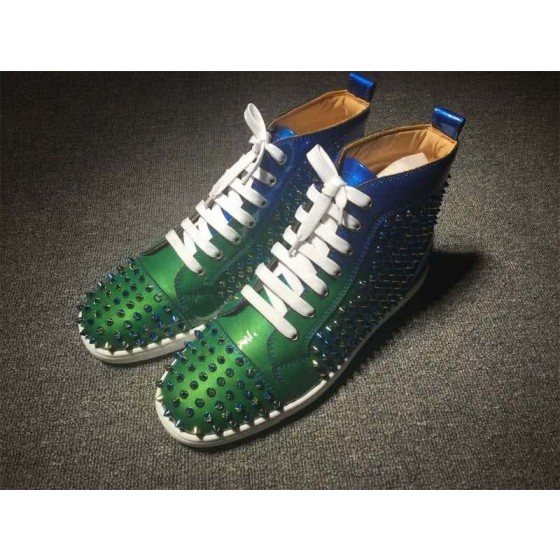 Christian Louboutin Louis Spikes Men/Women Green/Blue
