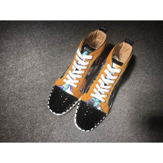 Christian Louboutin Lou Spikes Men/Women Black/Yellow