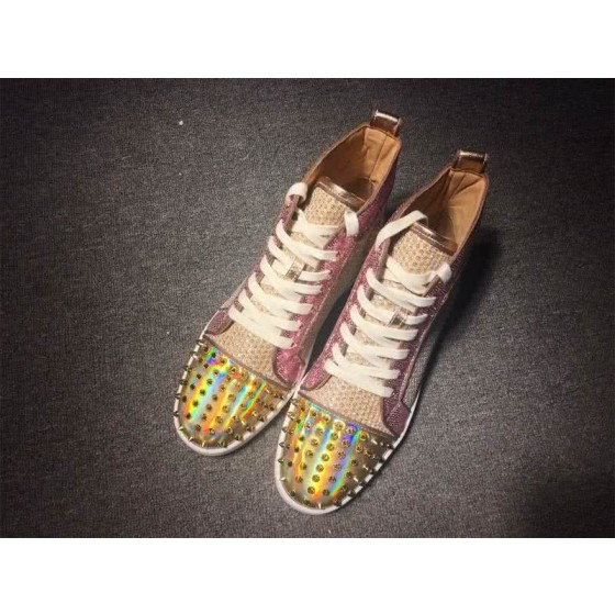 Christian Louboutin Lou Spikes Men/Women Pink/Gold