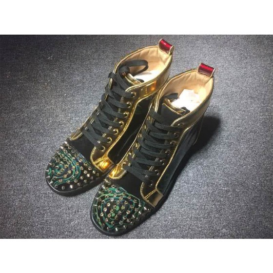 Christian Louboutin Lou Spikes Men/Women Green/Gold