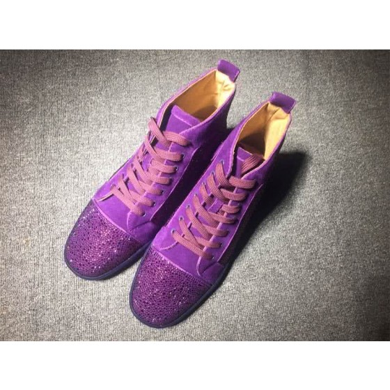 Christian Louboutin Rhinestone Men/Women Purple
