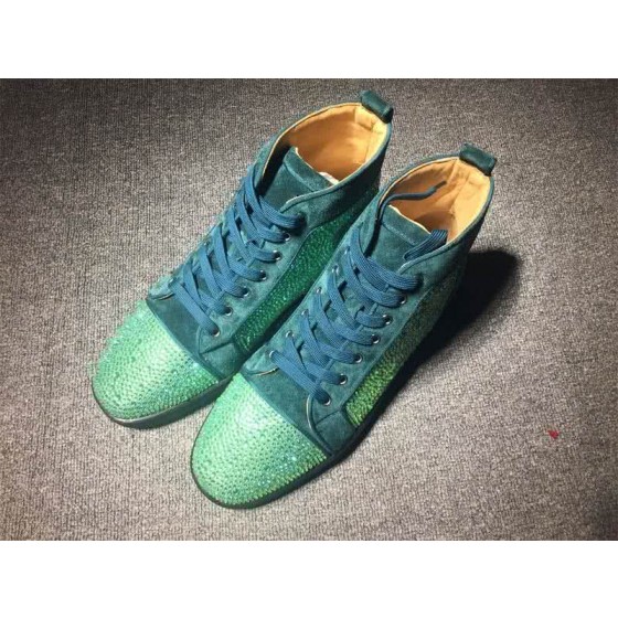 Christian Louboutin Rhinestone Men/Women Green