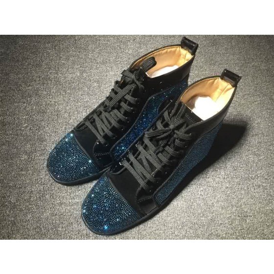 Christian Louboutin Rhinestone Men/Women Black/Blue