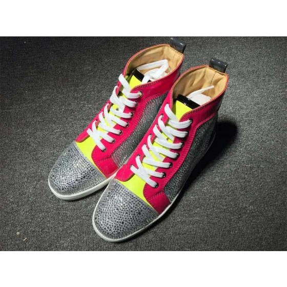 Christian Louboutin Rhinestone Men/Women Silver/Yellow/Rose Red