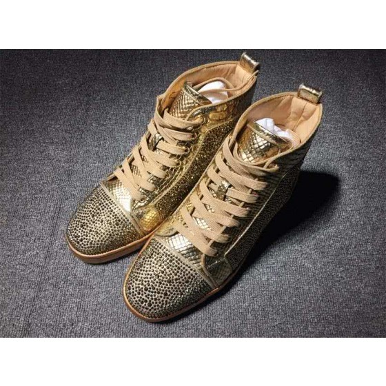 Christian Louboutin Rhinestone Men/Women Gold