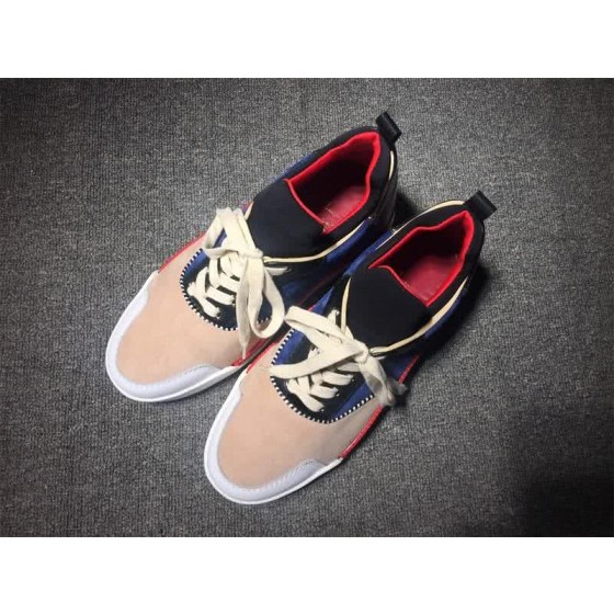 Christian Louboutin Low Top Men's Light Orange Blue Red And Black
