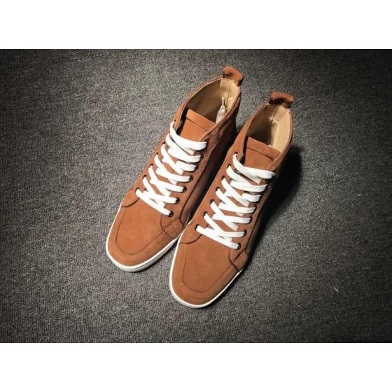 Christian Louboutin High Top Suede Camel