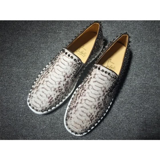 Christian Louboutin Low Top Rivets Fake Snakeskin