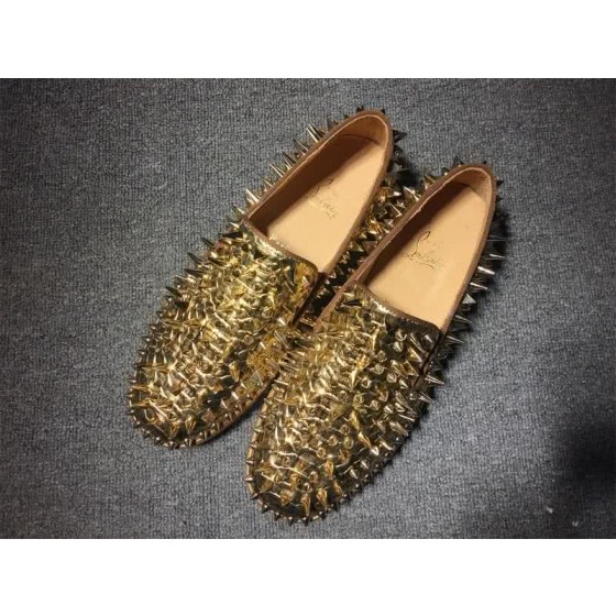 Christian Louboutin Low Top All Golden Rivets Golden Upper