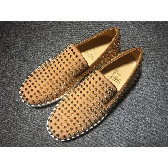Christian Louboutin Low Top All Rivets And Camel Leather Upper