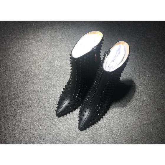 Christian Louboutin Women's Boots All Black Rivets High Heels