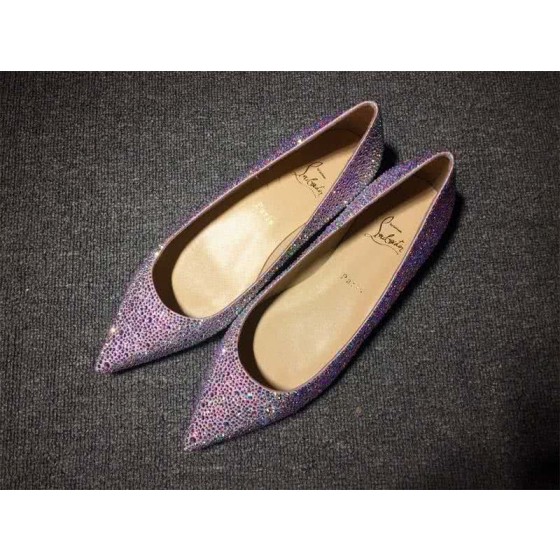 Christian Louboutin Women's Flats All Purple Rhinestone