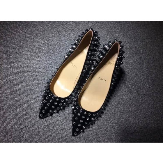 Christian Louboutin High Heels Black Patent Leather And Rivets