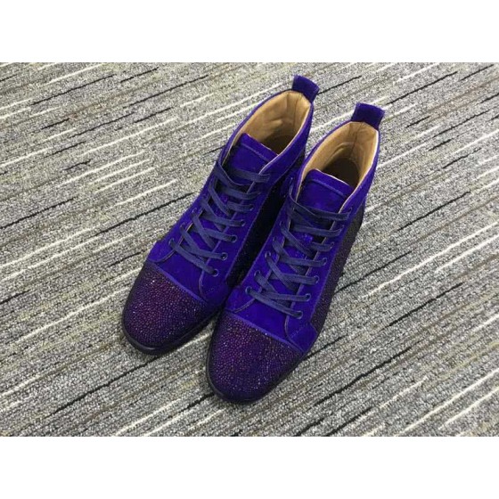 Christian Louboutin Rhinestone Men/Women Purple
