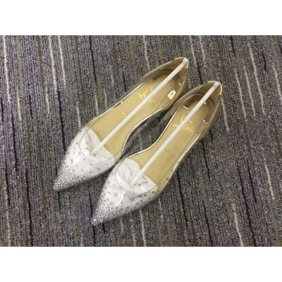 Christian Louboutin Women's Flats PVC Golden And Crystal