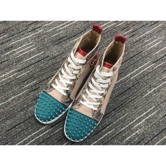 Christian Louboutin Lou Spikes Men/Women Carnation/Red/Green