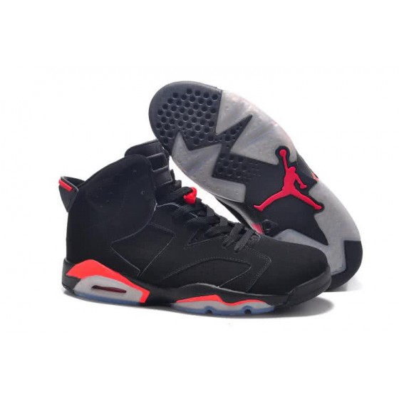 Air Jordan 6 Leather Black Red Men