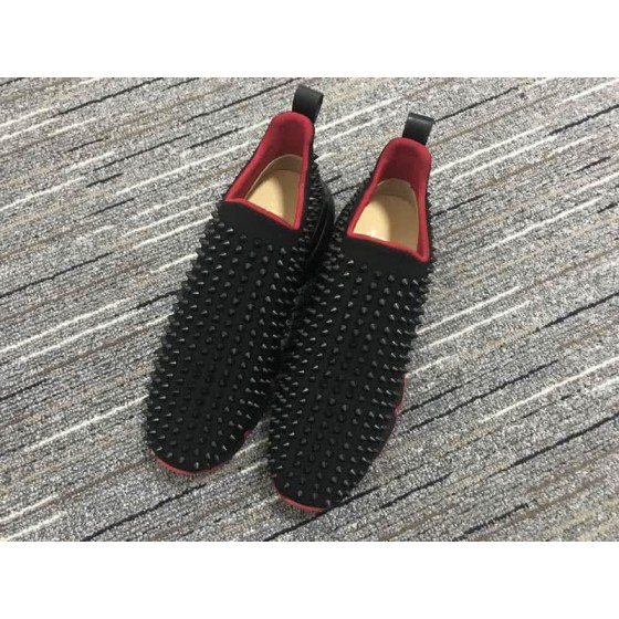 Christian Louboutin Low Top Men's Black And All Black Rivets