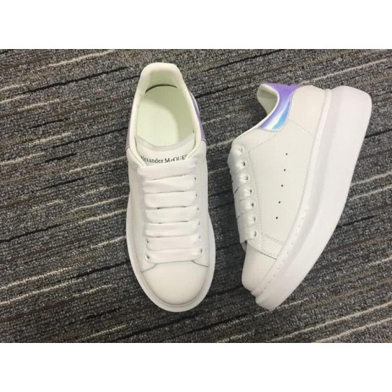 Alexander McQueen Shoes Purple upper White Leather shoes Men Women