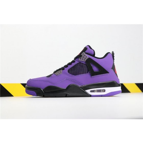 Travis Scott x Air Jordan 4 PURPLE And Black Men