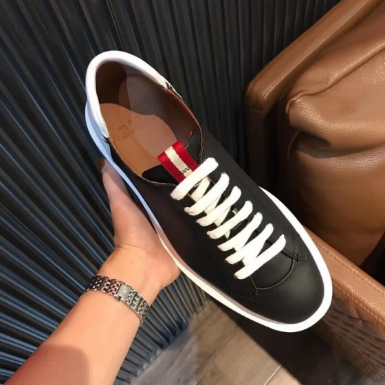 Bally Fashion Leather Sports Shoes Cowhide Black Men