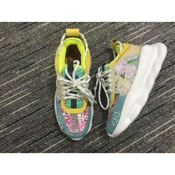 Versace Sneakers Yellow Blue Upper White Sole Men Women
