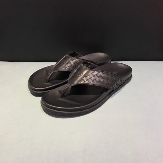 Bottega Veneta New  Cowhide Slippers Woven Black Men