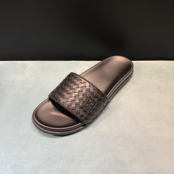 Bottega Veneta Quality Slippers Cowhide Woven Black Men