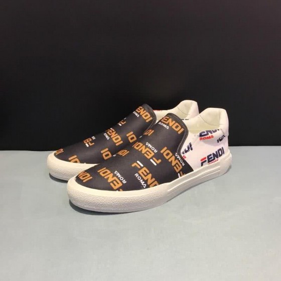 Fendi Sneakers Black Upper Pink Shoe Tail Men