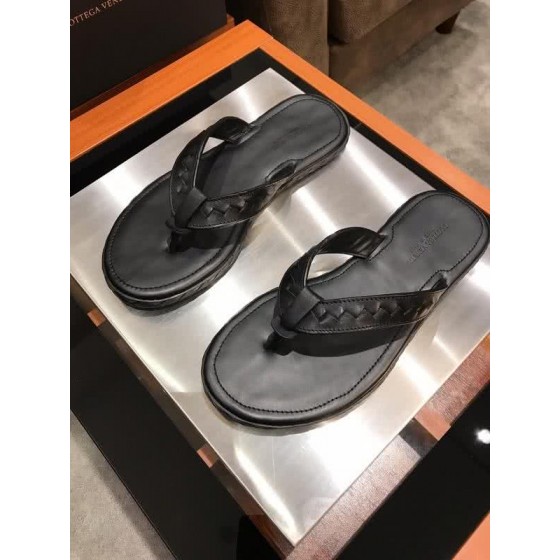 Bottega Veneta Top Quality Slippers Woven Flip Flops Black Men