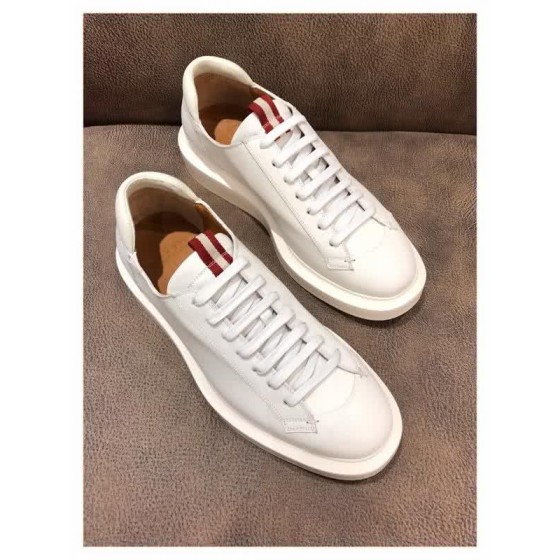 Bally Fashion Leather Sports Shoes Cowhide White Men