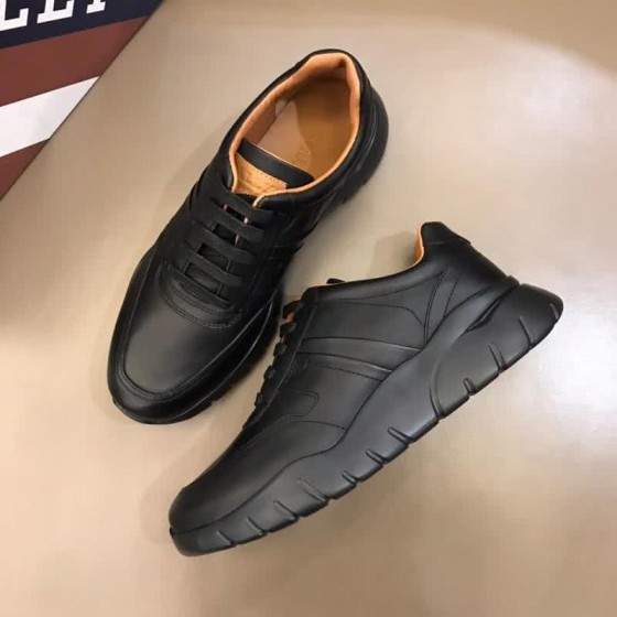 Bally Fashion Leather Sports Shoes Cowhide Black Men