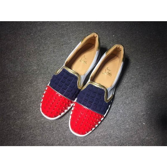 Christian Louboutin Flat Red White Loafers Men Women