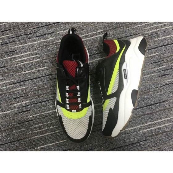 Christian Dior Sneakers 3026 Black Leather Burgundy upper White Wave Sole  Men