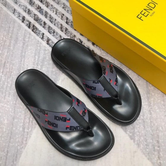 Fendi Flip Flops Light Blue Black Men
