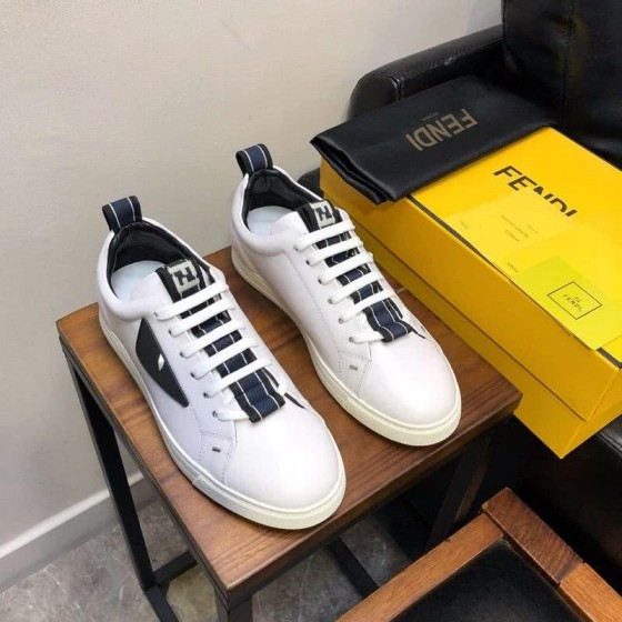 Fendi Sneakers Monster Black White Upper White Sole Men