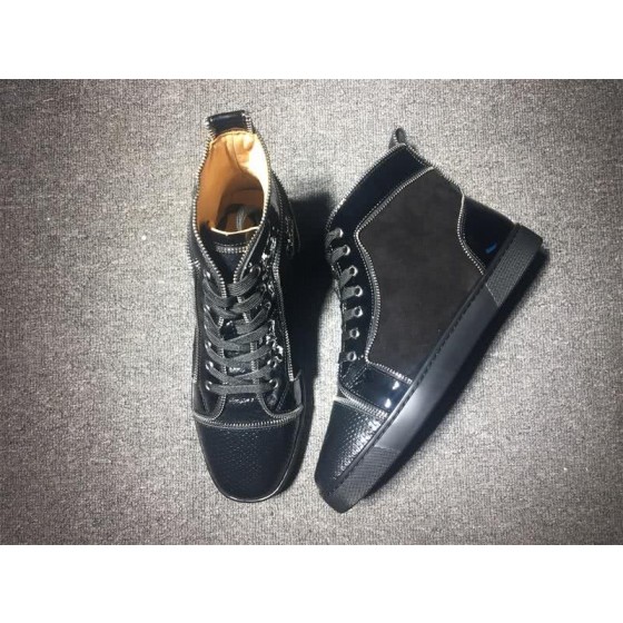 christian louboutin leather Black Sneakers Men Women