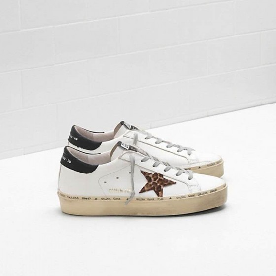 Golden Goose Histar G34WS945.C2 White Upper in Calf Leather Ponyskin-effect Leather Star Leather Heel Tab Branding Men Women