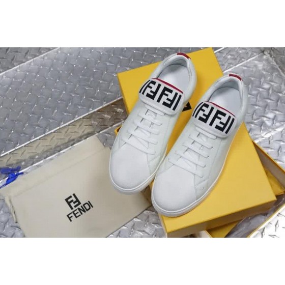 Fendi Sneakers White Black Red TPU Sole Men